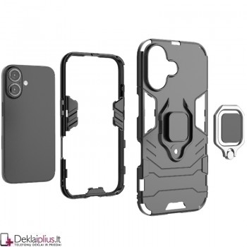 Sustiprintas dėklas 4in1 - juodas (Apple Iphone 16 Plus) Sustiprintas dėklas 4in1 - juodas (Apple Iphone 16 Plus)